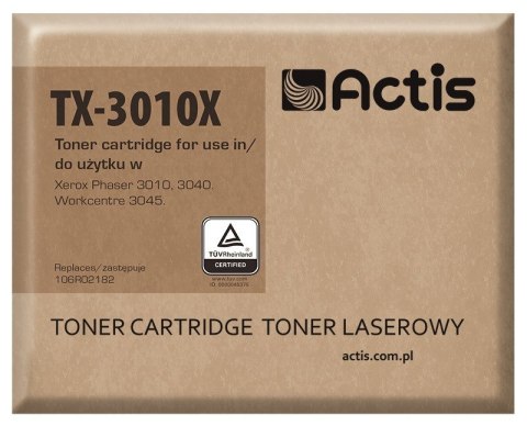 Actis TX-3010X Toner (zamiennik Xerox 106R02182; Standard; 2300 stron; czarny) ACTIS Actis TX-3010X Toner (zamiennik Xerox 106R02182; Standard; 2300 stron; czarny) ACTIS