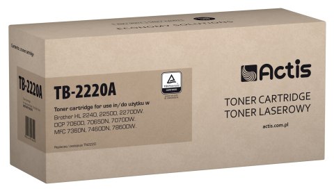 Actis TB-2220A Toner (zamiennik Brother TN-2220, TN2220; Standard; 2600 stron; czarny) ACTIS Actis TB-2220A Toner (zamiennik Brother TN-2220, TN2220; Standard; 2600 stron; czarny) ACTIS