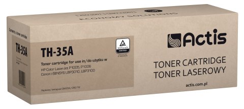 Actis TH-35A Toner (zamiennik HP 35A CB435A, Canon CRG-712; Standard; 1500 stron; czarny) ACTIS Actis TH-35A Toner (zamiennik HP 35A CB435A, Canon CRG-712; Standard; 1500 stron; czarny) ACTIS