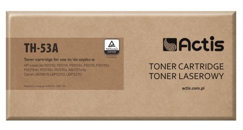 Actis TH-53A Toner (zamiennik HP 53A Q7553A, Canon CRG-715; Standard; 3000 stron; czarny) ACTIS Actis TH-53A Toner (zamiennik HP 53A Q7553A, Canon CRG-715; Standard; 3000 stron; czarny) ACTIS