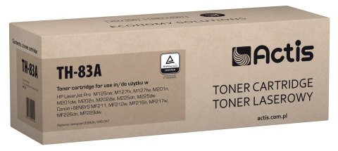 Actis TH-83A Toner (zamiennik HP 83A CF283A, Canon CRG-737; Standard; 1500 stron; czarny) ACTIS Actis TH-83A Toner (zamiennik HP 83A CF283A, Canon CRG-737; Standard; 1500 stron; czarny) ACTIS