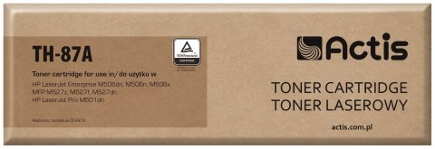 Actis TH-87A Toner (zamiennik HP 87A CF287A; Standard; 9000 stron; czarny) ACTIS Actis TH-87A Toner (zamiennik HP 87A CF287A; Standard; 9000 stron; czarny) ACTIS
