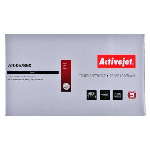 Activejet ATC-057BNX Toner (zamiennik Canon CRG-057HBK; CRG057H; Supreme; 10000 stron; czarny) z CHIP Activejet Activejet ATC-057BNX Toner (zamiennik Canon CRG-057HBK; CRG057H; Supreme; 10000 stron; czarny) z CHIP Activejet