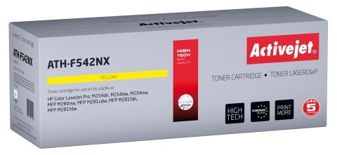 Activejet ATH-F542NX Toner (zamiennik HP 203X HP203X CF542X CRG 054H CRG054H; Supreme; 2500 stron; żółty) Activejet Activejet ATH-F542NX Toner (zamiennik HP 203X HP203X CF542X CRG 054H CRG054H; Supreme; 2500 stron; żółty) Activejet