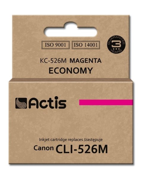 Actis KC-526M Tusz (zamiennik Canon CLI-526M; Standard; 10 ml; czerwony) ACTIS Actis KC-526M Tusz (zamiennik Canon CLI-526M; Standard; 10 ml; czerwony) ACTIS