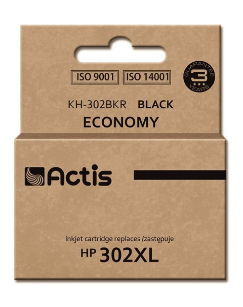 Actis KH-302BKR Tusz (zamiennik HP 302XL F6U68AE; Premium; 15 ml; czarny) ACTIS Actis KH-302BKR Tusz (zamiennik HP 302XL F6U68AE; Premium; 15 ml; czarny) ACTIS
