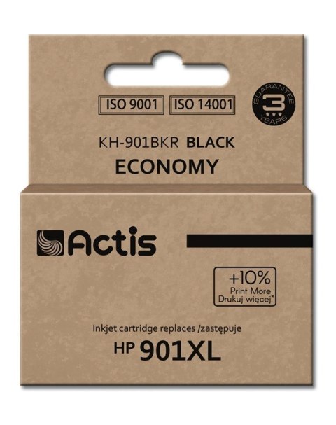 Actis KH-901BKR Tusz (zamiennik HP 901XL CC654AE; Standard; 20 ml; czarny) ACTIS Actis KH-901BKR Tusz (zamiennik HP 901XL CC654AE; Standard; 20 ml; czarny) ACTIS