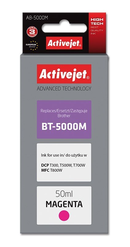 Activejet AB-5000M Tusz Buteleczka z atramentem (zamiennik Brother BT-5000M; Supreme; 50 ml; czerwony) Activejet Activejet AB-5000M Tusz Buteleczka z atramentem (zamiennik Brother BT-5000M; Supreme; 50 ml; czerwony) Activejet