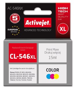 Activejet AC-546NX Tusz (zamiennik Canon CL-546XL; Supreme; 15 ml; kolor: czerwony, niebieski, żółty) Activejet
