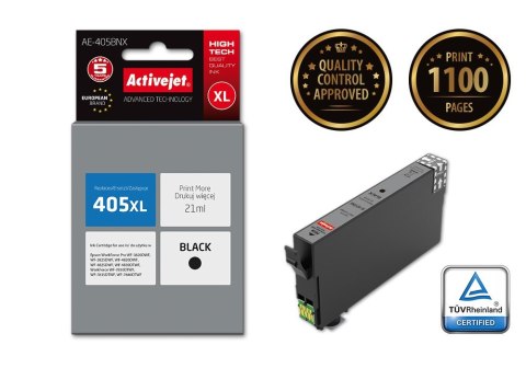 Activejet AE-405BNX Tusz (zamiennik Epson 405XL C13T05H14010; Supreme; 21ml; black) Activejet Activejet AE-405BNX Tusz (zamiennik Epson 405XL C13T05H14010; Supreme; 21ml; black) Activejet