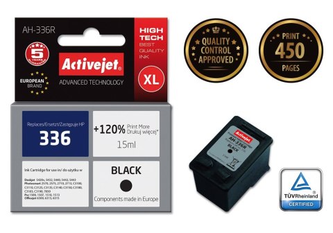 Activejet AH-336R Tusz (zamiennik HP 336 C9362EE; Premium; 15 ml; czarny) Activejet Activejet AH-336R Tusz (zamiennik HP 336 C9362EE; Premium; 15 ml; czarny) Activejet
