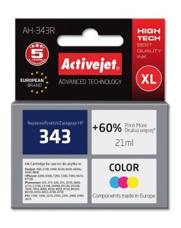 Activejet AH-343R Tusz (zamiennik HP 343 C8766EE; Premium; 21 ml; kolor) Activejet