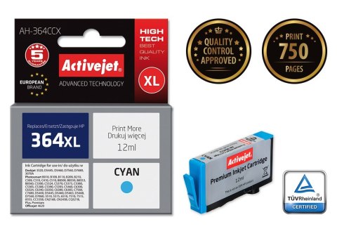 Activejet AH-364CCX Tusz (zamiennik HP 364XL CB323EE; Premium; 12 ml; niebieski) Activejet Activejet AH-364CCX Tusz (zamiennik HP 364XL CB323EE; Premium; 12 ml; niebieski) Activejet