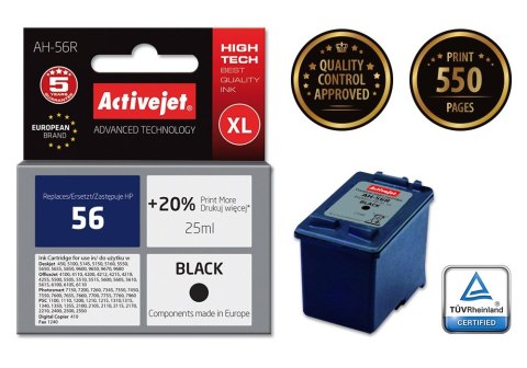 Activejet AH-56R Tusz (zamiennik HP 56 C6656A; Premium; 25 ml; czarny) Activejet Activejet AH-56R Tusz (zamiennik HP 56 C6656A; Premium; 25 ml; czarny) Activejet