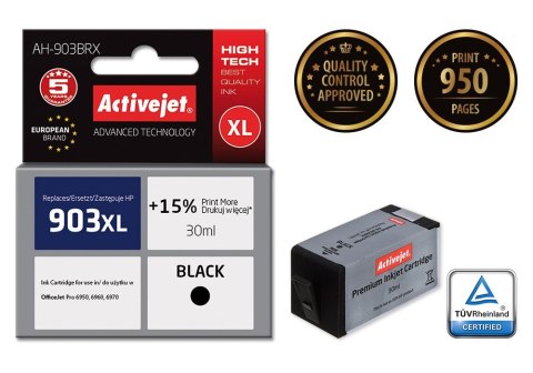Activejet AH-903BRX Tusz (zamiennik HP 903XL T6M15AE; Premium; 30 ml; czarny) Activejet Activejet AH-903BRX Tusz (zamiennik HP 903XL T6M15AE; Premium; 30 ml; czarny) Activejet