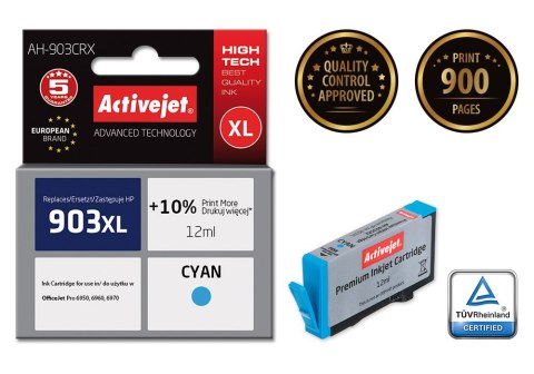 Activejet AH-903CRX Tusz (zamiennik HP 903XL T6M03AE; Premium; 12 ml; niebieski) Activejet Activejet AH-903CRX Tusz (zamiennik HP 903XL T6M03AE; Premium; 12 ml; niebieski) Activejet