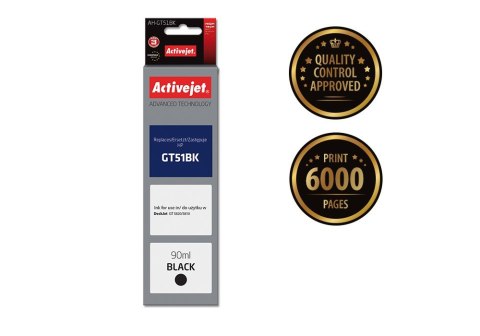 Activejet AH-GT51BK Tusz (zamiennik HP GT51BK M0H57AE; Supreme; 90 ml; 6000 stron, czarny). Buteleczki z atramentem. Activejet Activejet AH-GT51BK Tusz (zamiennik HP GT51BK M0H57AE; Supreme; 90 ml; 6000 stron, czarny). Buteleczki z atramentem. Activejet