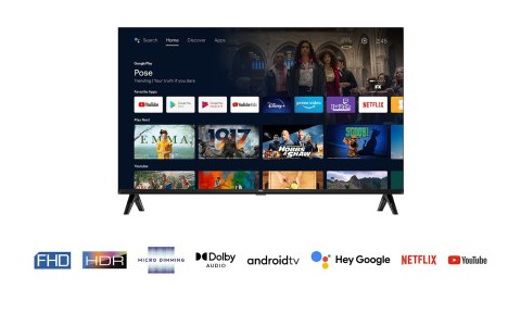 Telewizor TCL 32S5400AF LED 32'' Full HD Android Dolby Audio DVB-T2 Srebrny TCL Telewizor TCL 32S5400AF LED 32'' Full HD Android Dolby Audio DVB-T2 Srebrny TCL