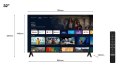 Telewizor TCL 32S5400AF LED 32'' Full HD Android Dolby Audio DVB-T2 Srebrny TCL