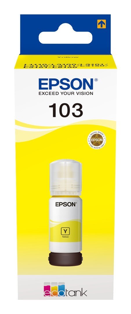 Tusz Epson C13T00S44A (oryginał 103; 65 ml; żółty) Epson Tusz Epson C13T00S44A (oryginał 103; 65 ml; żółty) Epson