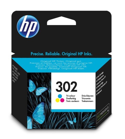Tusz HP kolor HP 302, HP302=F6U65AE, 165 str.,4 ml Hewlett-Packard Tusz HP kolor HP 302, HP302=F6U65AE, 165 str.,4 ml Hewlett-Packard