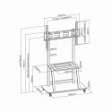 GEMBIRD STOJAK POD TELEWIZOR 37" - 100" MOBILNY - NA KÓŁKACH, VESA MAX 800 X 600MM GEMBIRD