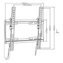 MACLEAN UCHWYT DO TV MAX VESA 400X400, 32-70", 45KG, REG. ODCHYLENIA +0°~-10°, MC-412 Maclean