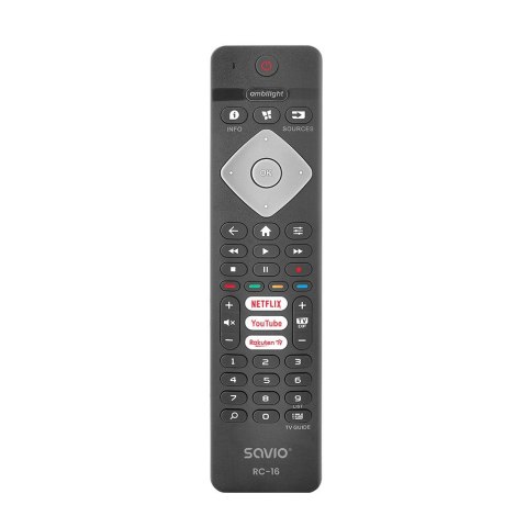 SAVIO PILOT UNIWERSALNY/ZAMIENNIK DO TV PHILIPS, SMART TV, RC-16 SAVIO SAVIO PILOT UNIWERSALNY/ZAMIENNIK DO TV PHILIPS, SMART TV, RC-16 SAVIO