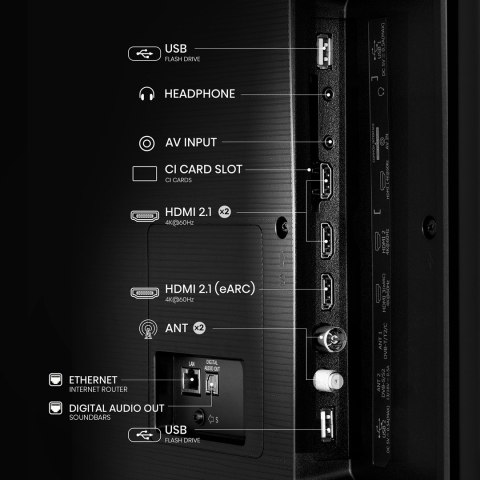 Telewizor Hisense 50A6N LED 50" 4K Ultra HD VIDAA Dolby Vision DVB-T2 Czarny HISENSE Telewizor Hisense 50A6N LED 50" 4K Ultra HD VIDAA Dolby Vision DVB-T2 Czarny HISENSE