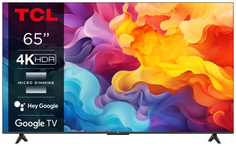 Telewizor TCL 65P655 LED 65'' 4K Ultra HD Google TV Dolby Audio DVB-T2 Czarny TCL Telewizor TCL 65P655 LED 65'' 4K Ultra HD Google TV Dolby Audio DVB-T2 Czarny TCL