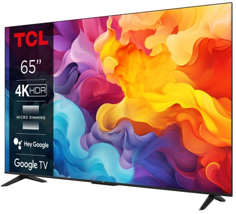 Telewizor TCL 65P655 LED 65'' 4K Ultra HD Google TV Dolby Audio DVB-T2 Czarny TCL Telewizor TCL 65P655 LED 65'' 4K Ultra HD Google TV Dolby Audio DVB-T2 Czarny TCL