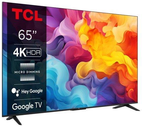 Telewizor TCL 65P655 LED 65'' 4K Ultra HD Google TV Dolby Audio DVB-T2 Czarny TCL Telewizor TCL 65P655 LED 65'' 4K Ultra HD Google TV Dolby Audio DVB-T2 Czarny TCL