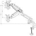 Uchwyt biurkowy do monitora Maclean MC-860 (biurkowy; 13" - 27"; max. 8kg) Maclean