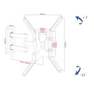 Uchwyt ścienny do telewizora ART AR-61A (ścienne; 19" - 56"; max. 30kg) ART Uchwyt ścienny do telewizora ART AR-61A (ścienne; 19" - 56"; max. 30kg) ART