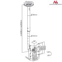 Uchwyt sufitowy do telewizora Maclean MC-504B (Obrotowy, sufitowy, Uchylny; 23" - 42"; max. 30kg) Maclean