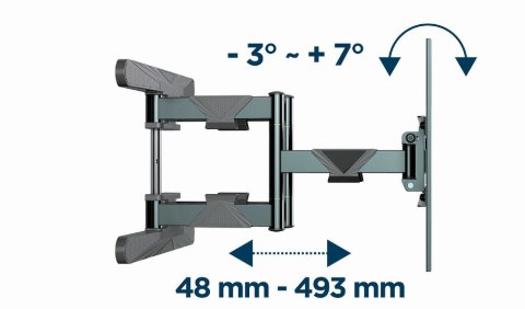 GEMBIRD REGULOWANY UCHWYT ŚCIENNY LCD 40"-80" VESA MAX 600 X 400MM, DO 50KG GEMBIRD REGULOWANY UCHWYT ŚCIENNY LCD 40"-80" VESA MAX 600 X 400MM, DO 50KG