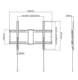 GEMBIRD UCHWYT ŚCIENNY LCD 37-80 VESA MAX 600 X 400MM, DO 70KG GEMBIRD