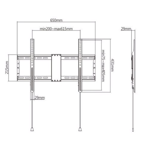 GEMBIRD UCHWYT ŚCIENNY LCD 37-80 VESA MAX 600 X 400MM, DO 70KG GEMBIRD GEMBIRD UCHWYT ŚCIENNY LCD 37-80 VESA MAX 600 X 400MM, DO 70KG GEMBIRD