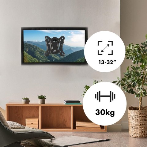 MACLEAN UCHWYT DO TELEWIZORA LUB MONITORA MAX. VESA 100X100, 13-32", 30KG, CZARNY MC-415 Maclean MACLEAN UCHWYT DO TELEWIZORA LUB MONITORA MAX. VESA 100X100, 13-32", 30KG, CZARNY MC-415 Maclean