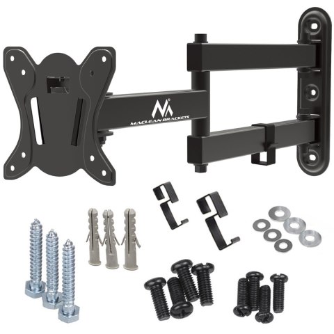 MACLEAN UCHWYT DO TELEWIZORA LUB MONITORA MAX. VESA 100X100, 13-32", 30KG, CZARNY MC-417 Maclean MACLEAN UCHWYT DO TELEWIZORA LUB MONITORA MAX. VESA 100X100, 13-32", 30KG, CZARNY MC-417 Maclean