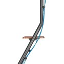 MACLEAN UCHWYT WOLNOSTOJĄCY POD TV / NAROŻNY, W STYLU BAUHAUS, DWUPOZIOMOWE DREWNIANE PÓŁKI 40KG MAX 37-75'' MC-455 Maclean