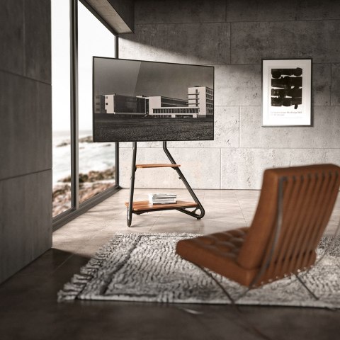MACLEAN UCHWYT WOLNOSTOJĄCY POD TV / NAROŻNY, W STYLU BAUHAUS, DWUPOZIOMOWE DREWNIANE PÓŁKI 40KG MAX 37-75'' MC-455 Maclean MACLEAN UCHWYT WOLNOSTOJĄCY POD TV / NAROŻNY, W STYLU BAUHAUS, DWUPOZIOMOWE DREWNIANE PÓŁKI 40KG MAX 37-75'' MC-455 Maclean