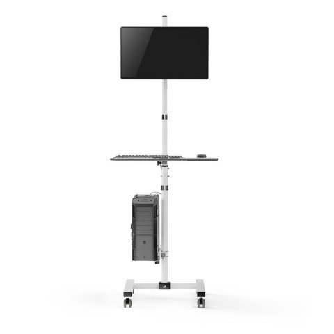 MACLEAN WÓZEK STAND PROFESJONALNY, MOBILNE STANOWISKO KOMPUTEROWE NA KÓŁKACH, MAX 17"-32", MAX 20KG MC-793 W Maclean MACLEAN WÓZEK STAND PROFESJONALNY, MOBILNE STANOWISKO KOMPUTEROWE NA KÓŁKACH, MAX 17"-32", MAX 20KG MC-793 W Maclean
