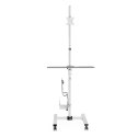 MACLEAN WÓZEK STAND PROFESJONALNY, MOBILNE STANOWISKO KOMPUTEROWE NA KÓŁKACH, MAX 17"-32", MAX 20KG MC-793 W Maclean