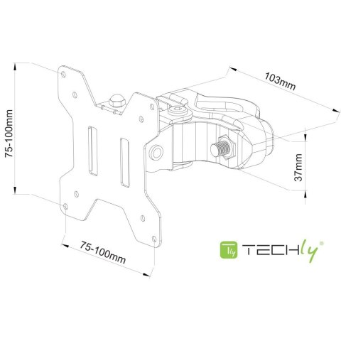 TECHLY UCHWYT NA SŁUP TV LED/LCD 13-30 CALI 10KG O TECHly TECHLY UCHWYT NA SŁUP TV LED/LCD 13-30 CALI 10KG O TECHly