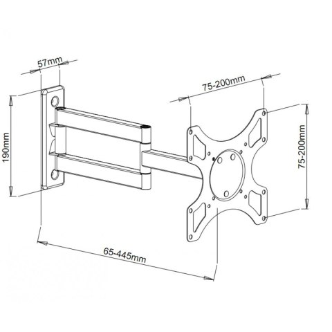 TECHLY UCHWYT ŚCIENNY TV LED/LCD 19-37 CALI 25KG O TECHly TECHLY UCHWYT ŚCIENNY TV LED/LCD 19-37 CALI 25KG O TECHly