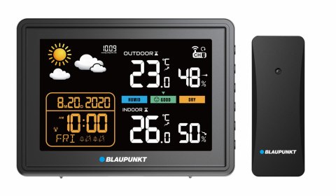 BLAUPUNKT Stacja pogodowa z czujnikiem zewnętrznym WS30BK Blaupunkt BLAUPUNKT Stacja pogodowa z czujnikiem zewnętrznym WS30BK Blaupunkt