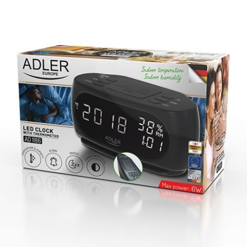 Budzik LED ADLER AD 1186 Adler Budzik LED ADLER AD 1186 Adler