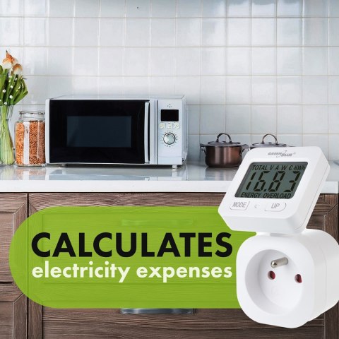 GREENBLUE MIERNIK ENERGII WATOMIERZ 16A, MAX. 3680W, PODTRZ.PAMIĘCI GB615 E GreenBlue GREENBLUE MIERNIK ENERGII WATOMIERZ 16A, MAX. 3680W, PODTRZ.PAMIĘCI GB615 E GreenBlue