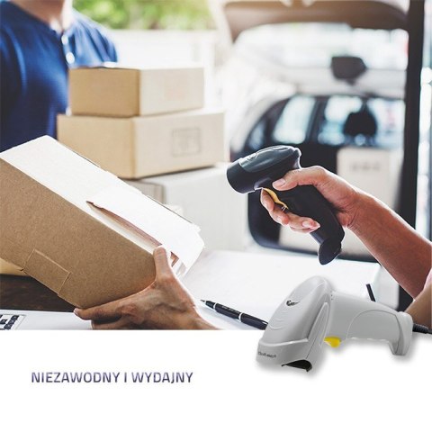 QOLTEC CZYTNIK KODÓW KRESKOWYCH LASEROWY | 1D | USB | BIAŁY Qoltec QOLTEC CZYTNIK KODÓW KRESKOWYCH LASEROWY | 1D | USB | BIAŁY Qoltec